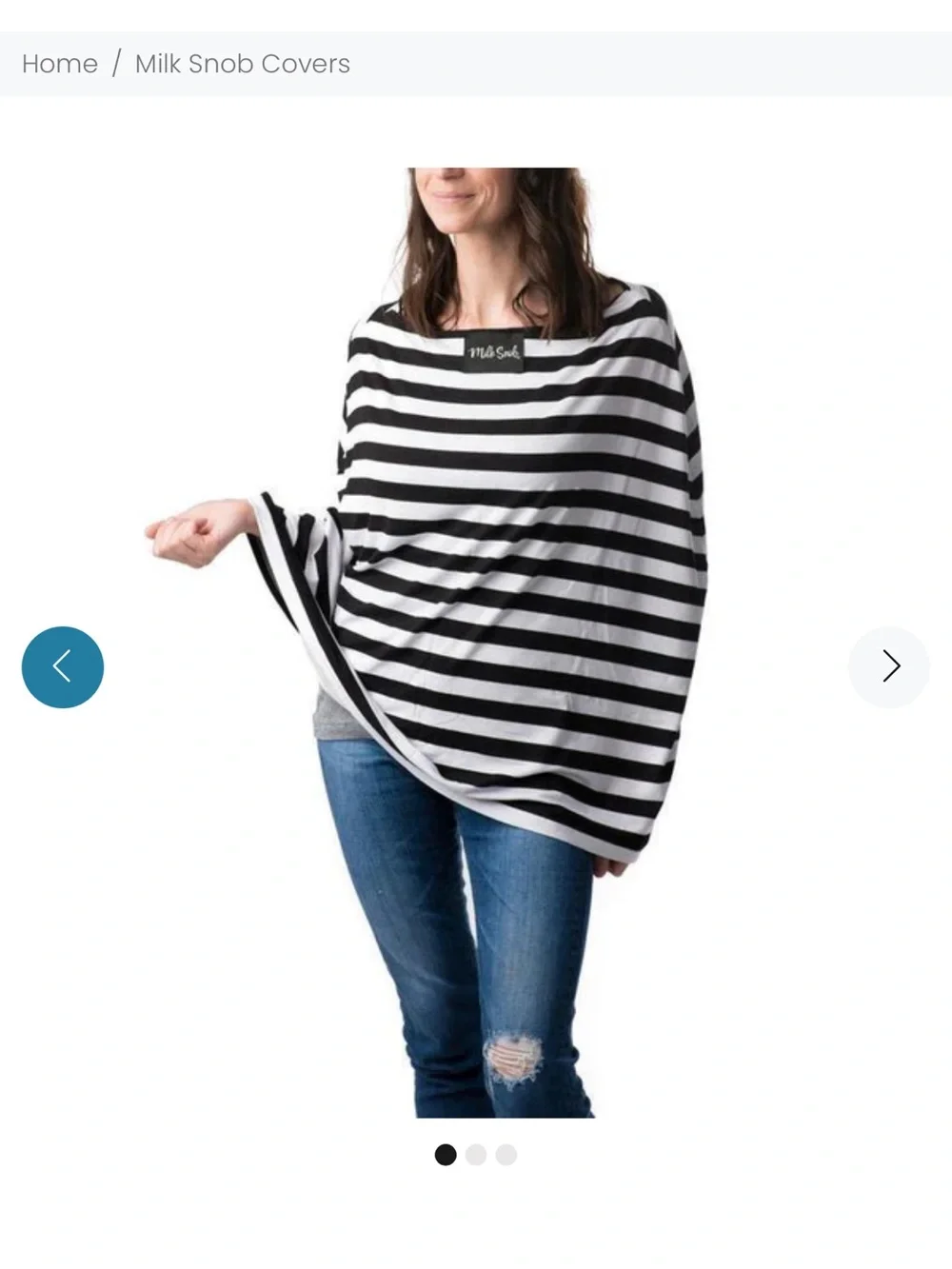 Black & White Striped Nursing Cover